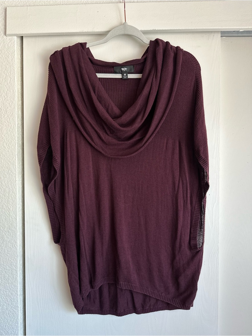 Mossimo Supply Co. Draped Cowl Neck Sweater - Plum